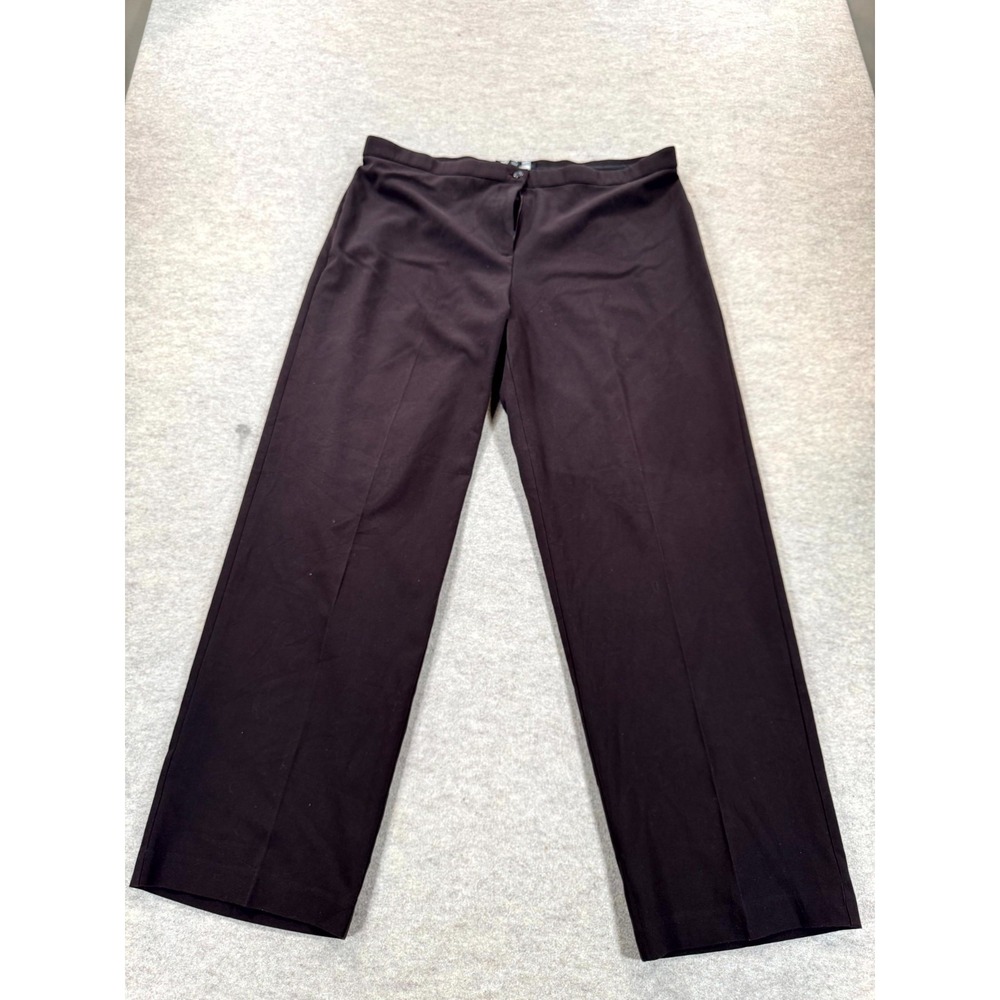Briggs New York Womens 18 Brown Stretch High Rise Straight Dress Pants BR32481